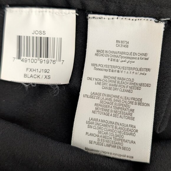 BCBGMaxAzria Black Joss Front Tie Blouse - Picture 8 of 8